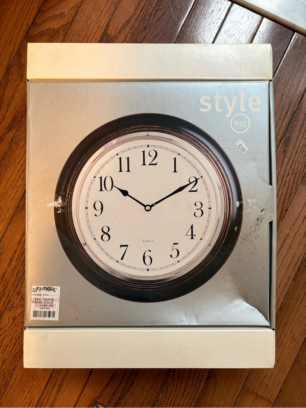 NWT Style Wall Clock - Black Frame